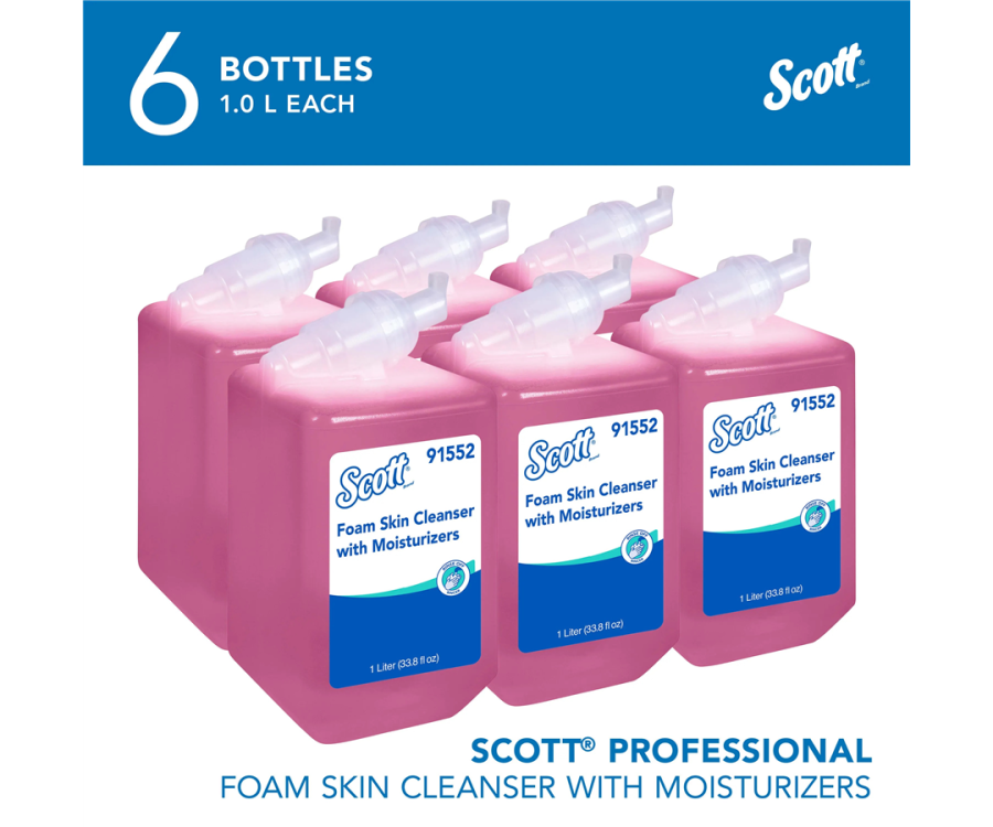 Scott® Pink Moisturizing Foam Skin Cleanser (1000 ml., 1 Bottle/CS)